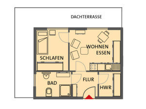 Grundriss Wohnung Staffelgeschoss